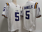 Men's LSU Tigers #5 Jayden Daniels White Stitched Jersey,baseball caps,new era cap wholesale,wholesale hats